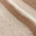 Waffle plain Rib Knitted polyester rayon sweater Fabric